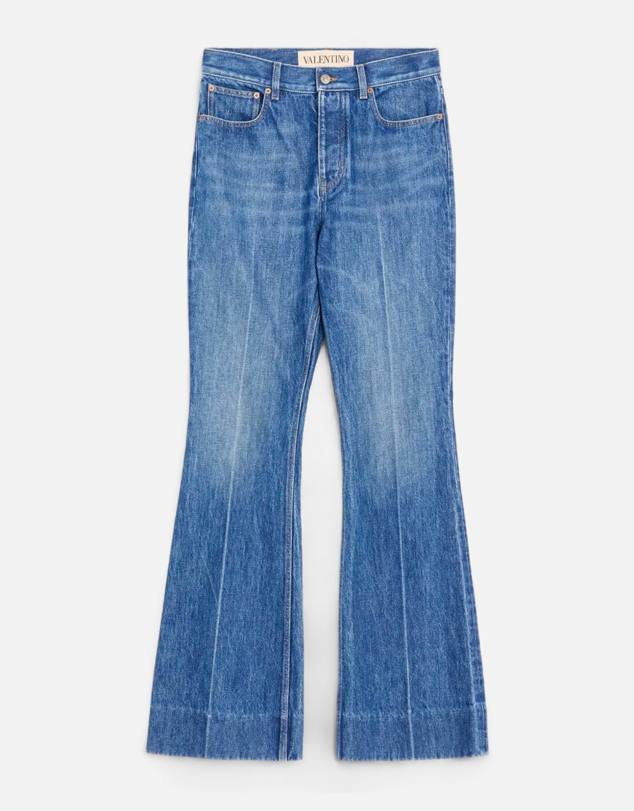 Valentino Garavani Men's Five Pockets Flared Cotton Jeans (Denim