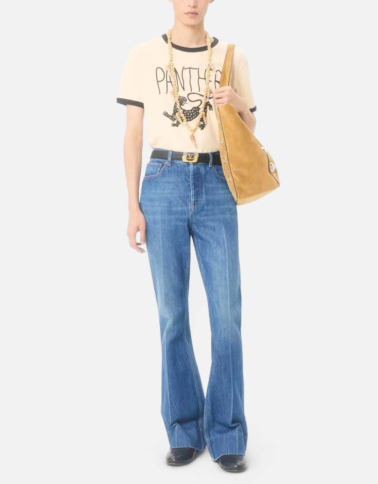 Valentino Garavani Men's Five Pockets Flared Cotton Jeans (Denim
