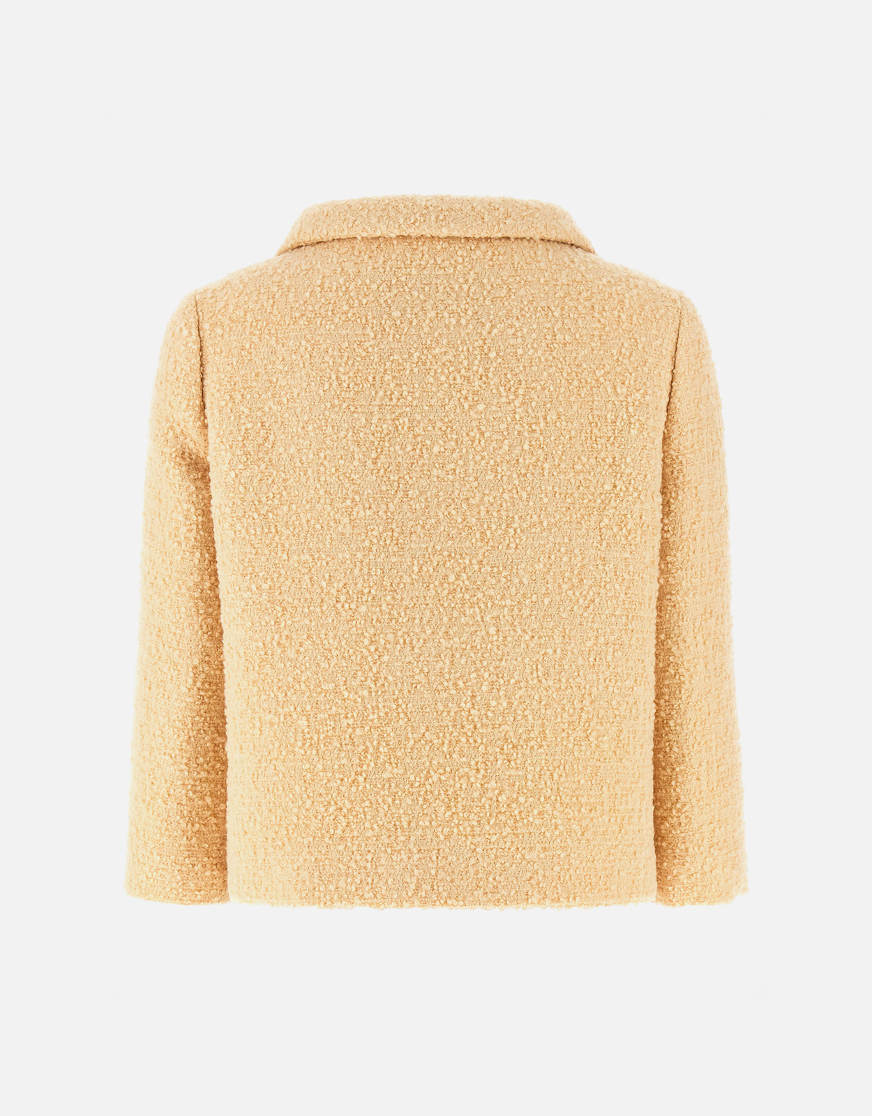 Valentino Garavani Virgin Wool Tweed Round Neck Collar 3/4 Sleeve