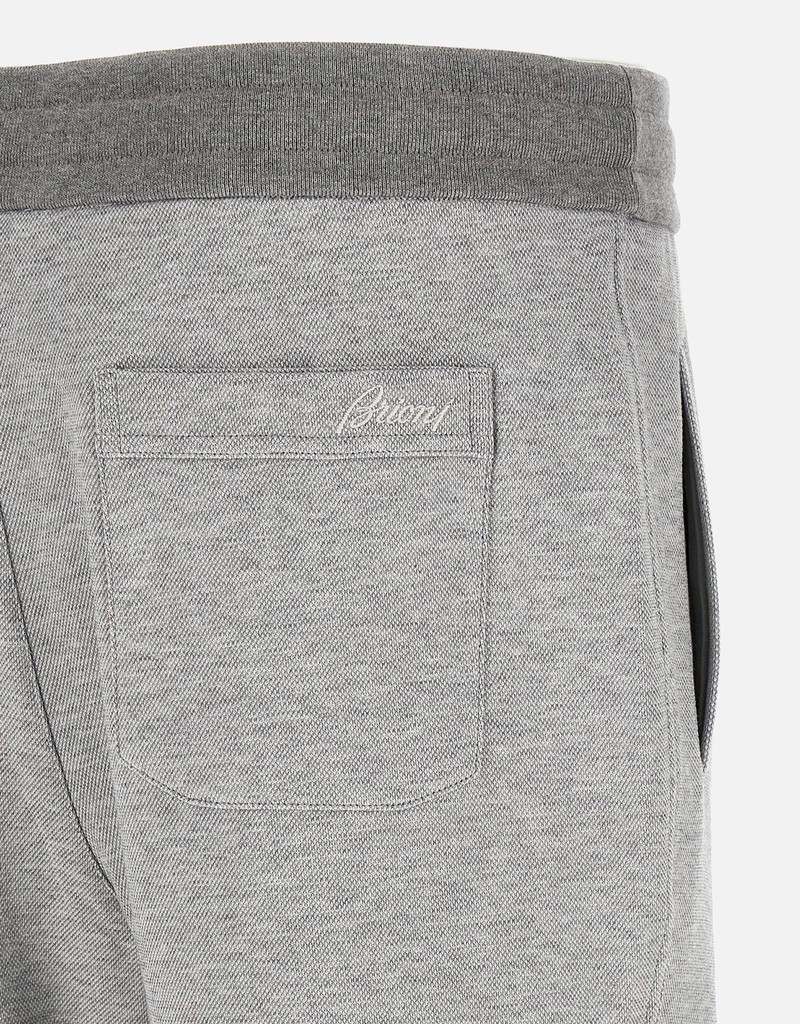 Brioni メンズ ピケコットンストレートレッグジョガーパンツ (すべての