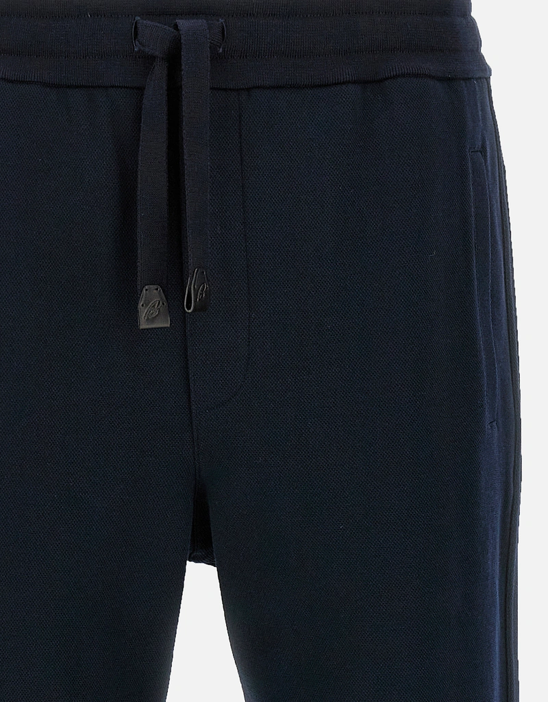 Brioni メンズ エッセンシャル ネイビーブルー ストレッチ コットン