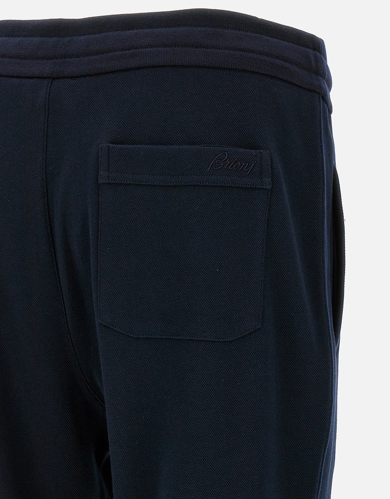 Brioni メンズ エッセンシャル ネイビーブルー ストレッチ コットン