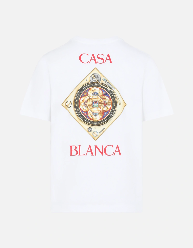 CASA BLANCA 半袖シャツ ホワイト CASABLANCA メンズ ホワイト Plafond Orne De Musique オーガニック