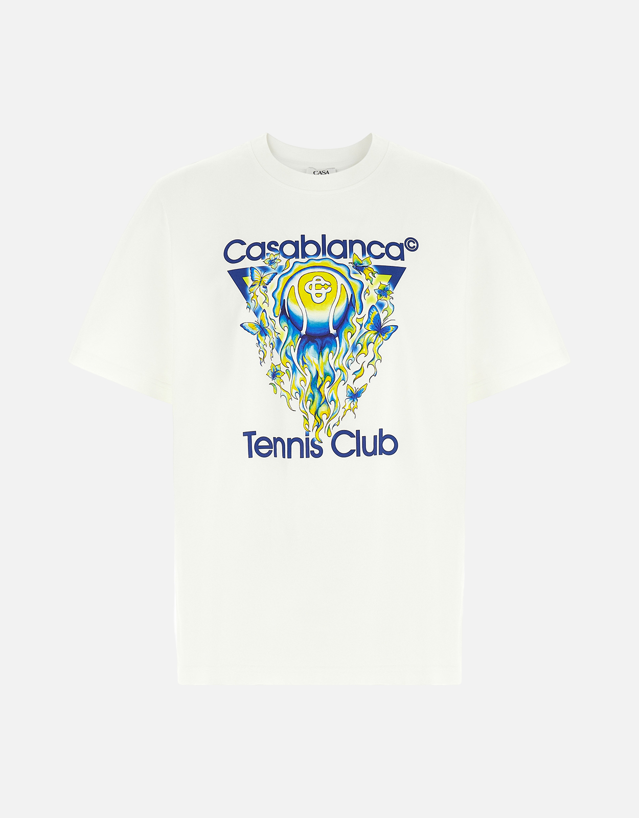 CASABLANCA メンズTennis Club Iconコットン半袖Tシャツ (すべての新品