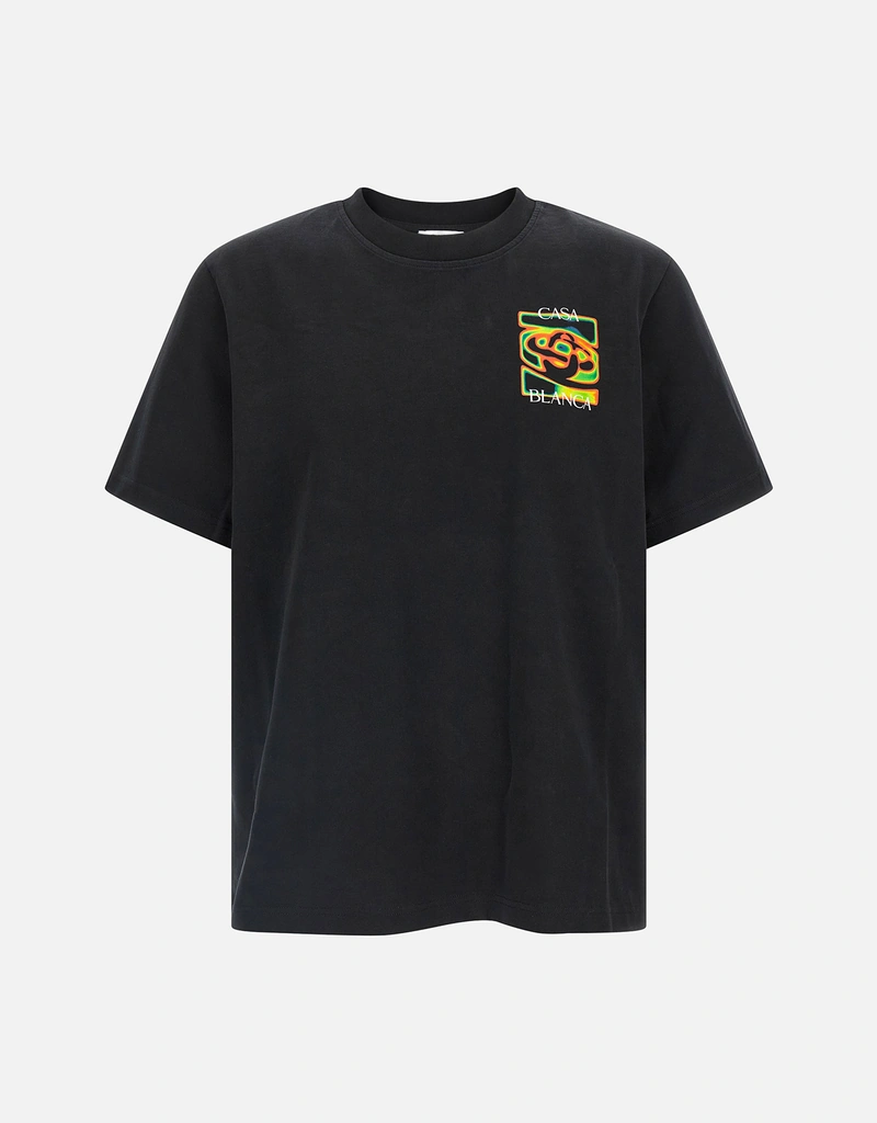 CASABLANCA メンズHeat Map Logoコットン半袖Tシャツ (すべての新品