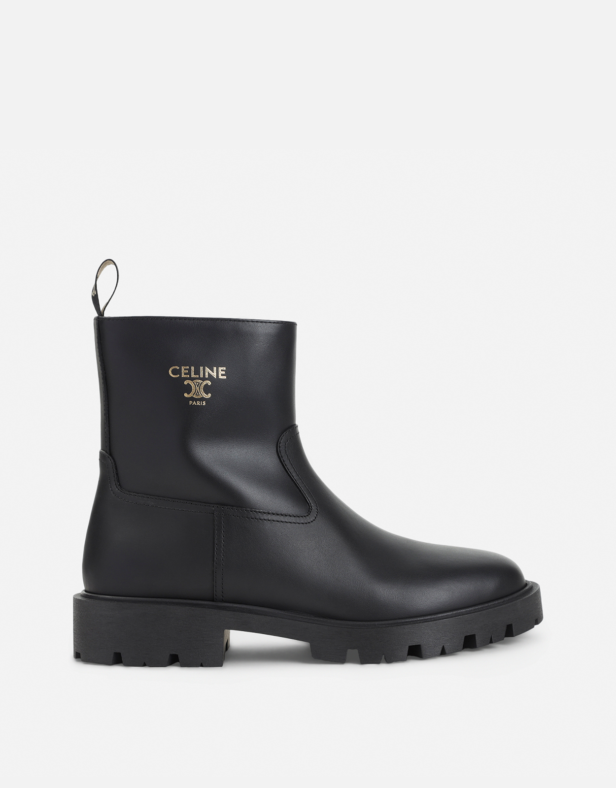 CELINE Celine Calfskin Round Toe Ankle Boots - IT 36　セリーヌ カーフスキン ラウンドトゥ アンクル ブーツ - IT 36