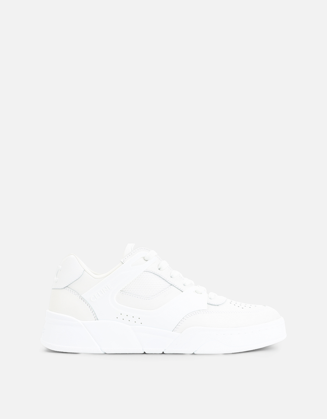 CELINE Celine Men's Trainer Calfskin And Mesh Lace-Up Sneakers - IT 42　セリーヌ メンズ トレーナー カーフスキン メッシュ レースアップ スニーカー - IT 42