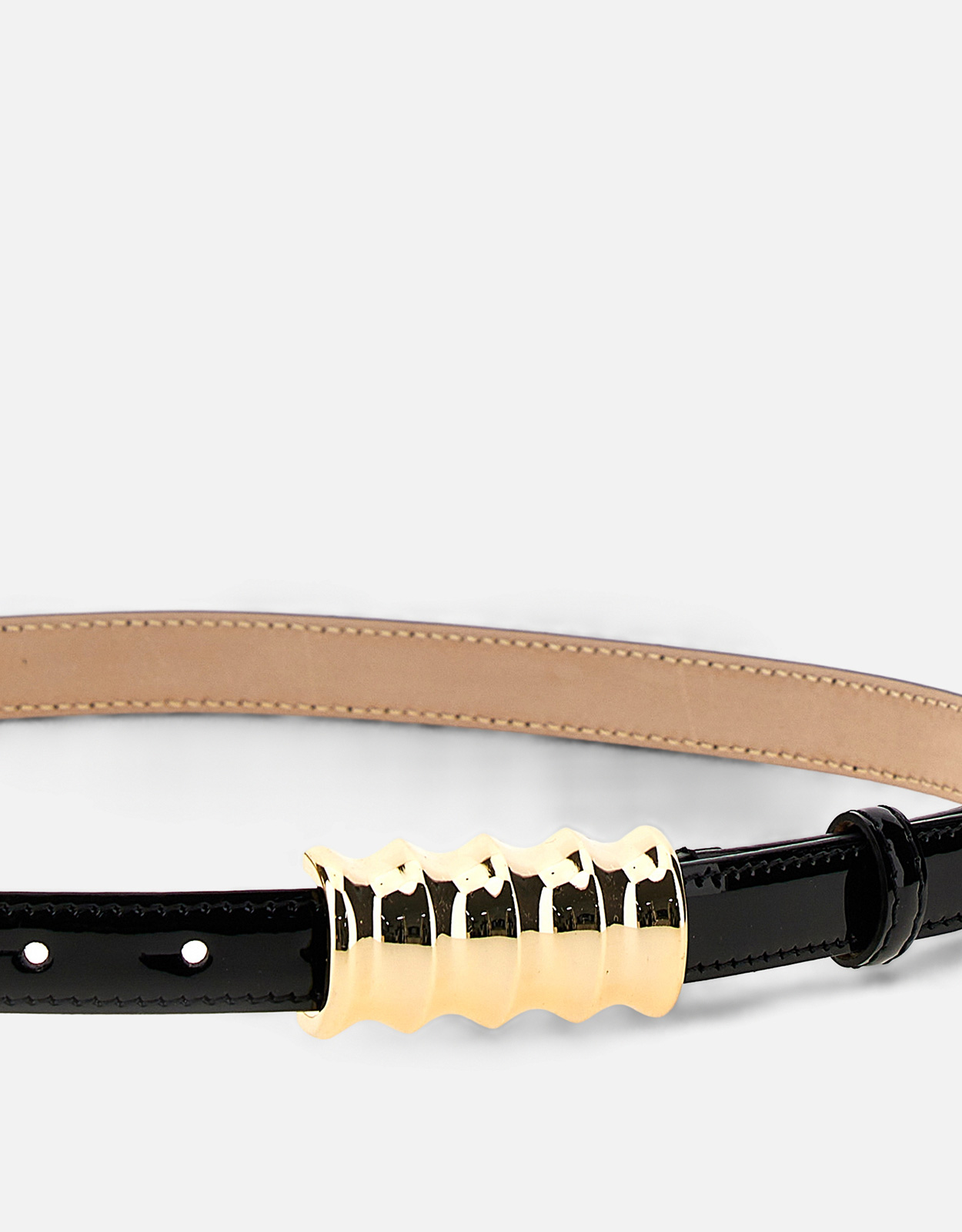 Khaite Small Julius Calfskin Leather Belt () IFCHIC.COM