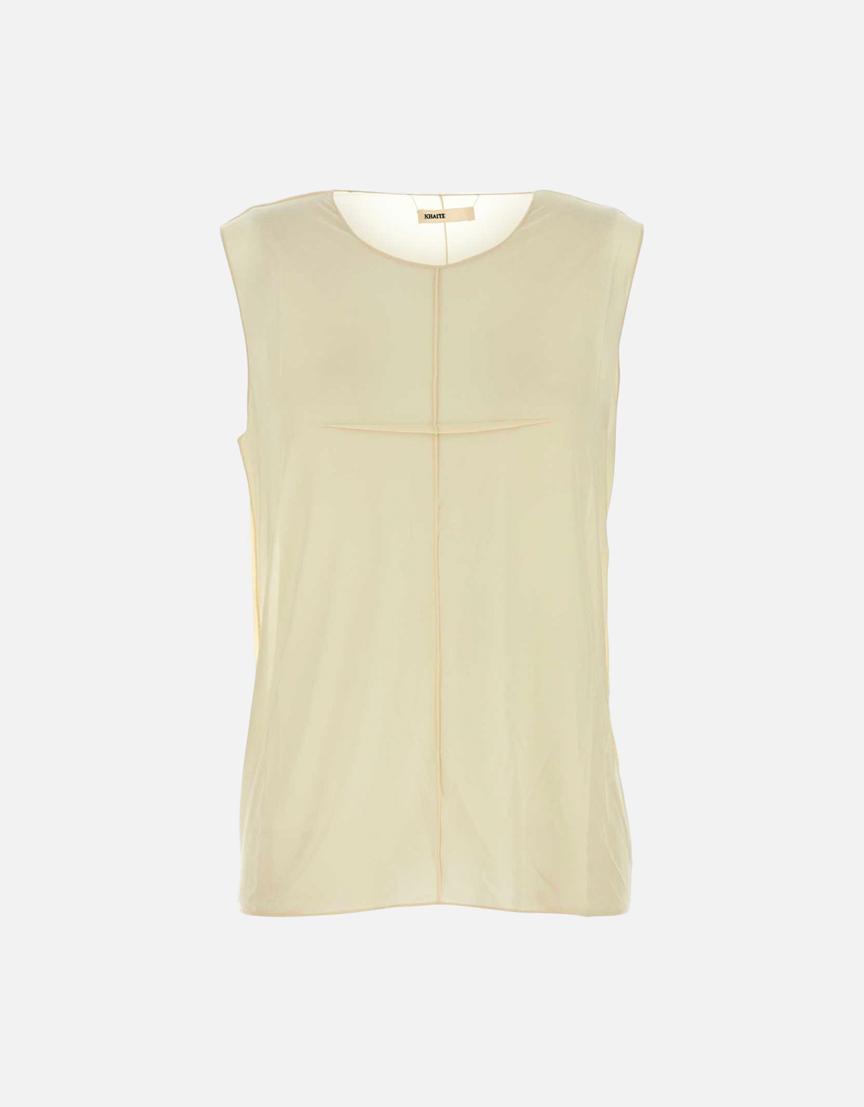 Khaite Cream Stretch Cupro Allo Top - XS　カイト クリーム ストレッチ キュプラ アロ トップ - XS Khaite