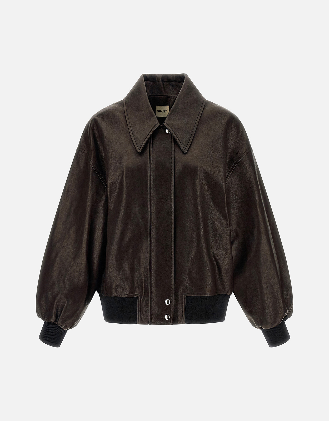 Khaite Khaite Shelman Lambskin Leather Bomber Jacket - XXS　Khaite Shelman ラムスキン レザー ボンバー ジャケット - XXS