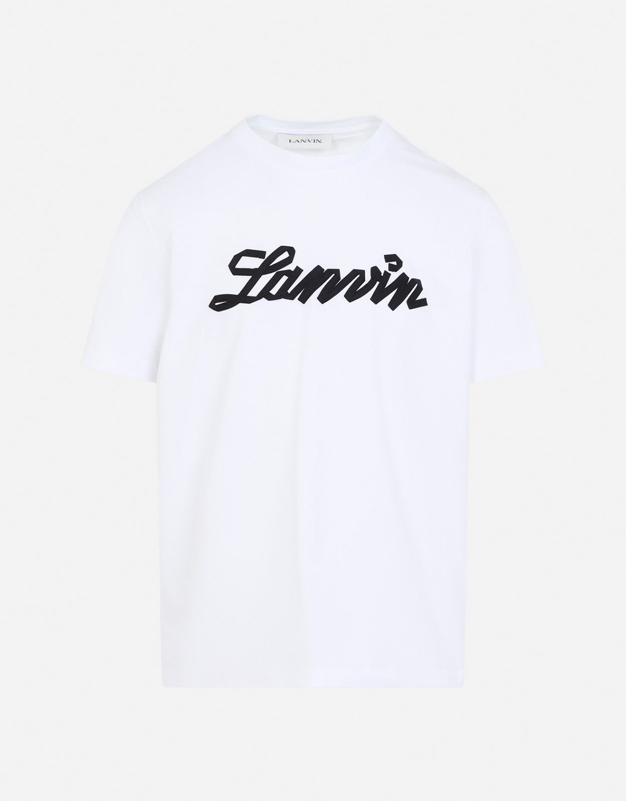 Lanvin メンズ刺繍ロゴコットンTシャツ (すべての新品) IFCHIC.COM
