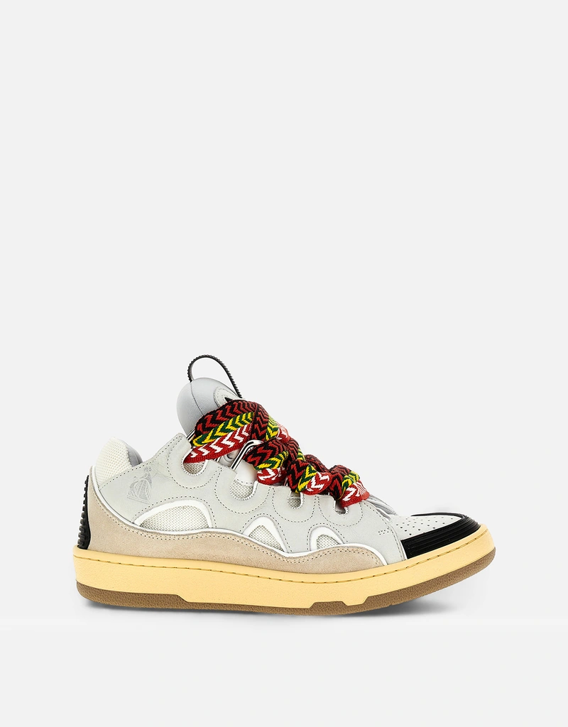 Lanvin Men's Curb Calfskin Leather Sneakers () IFCHIC.COM