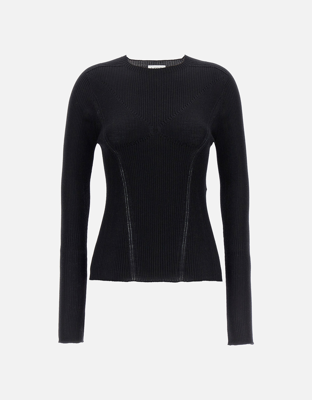 Lanvin Ribbed Cashmere Blend Slim Fit Sweaters - X