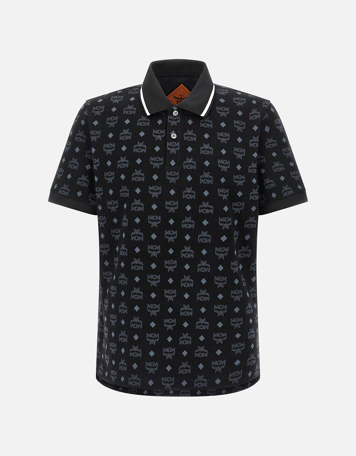 MCM メンズ モノグラム ジャカード コットン ポロシャツ (すべての新品