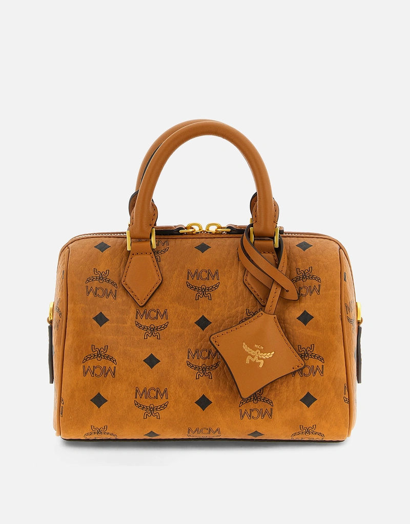 MCM エラ ボストン 中サイズ Visetosモノグラムキャンバス ボストン