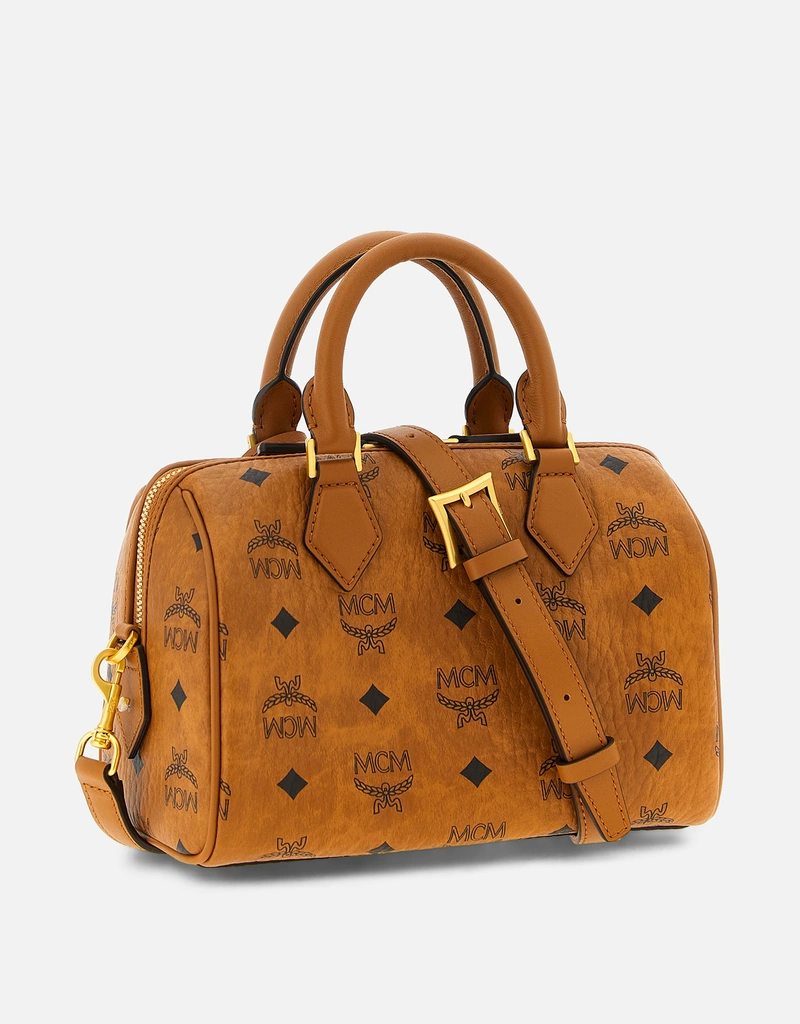 MCM エラ ボストン 中サイズ Visetosモノグラムキャンバス ボストン