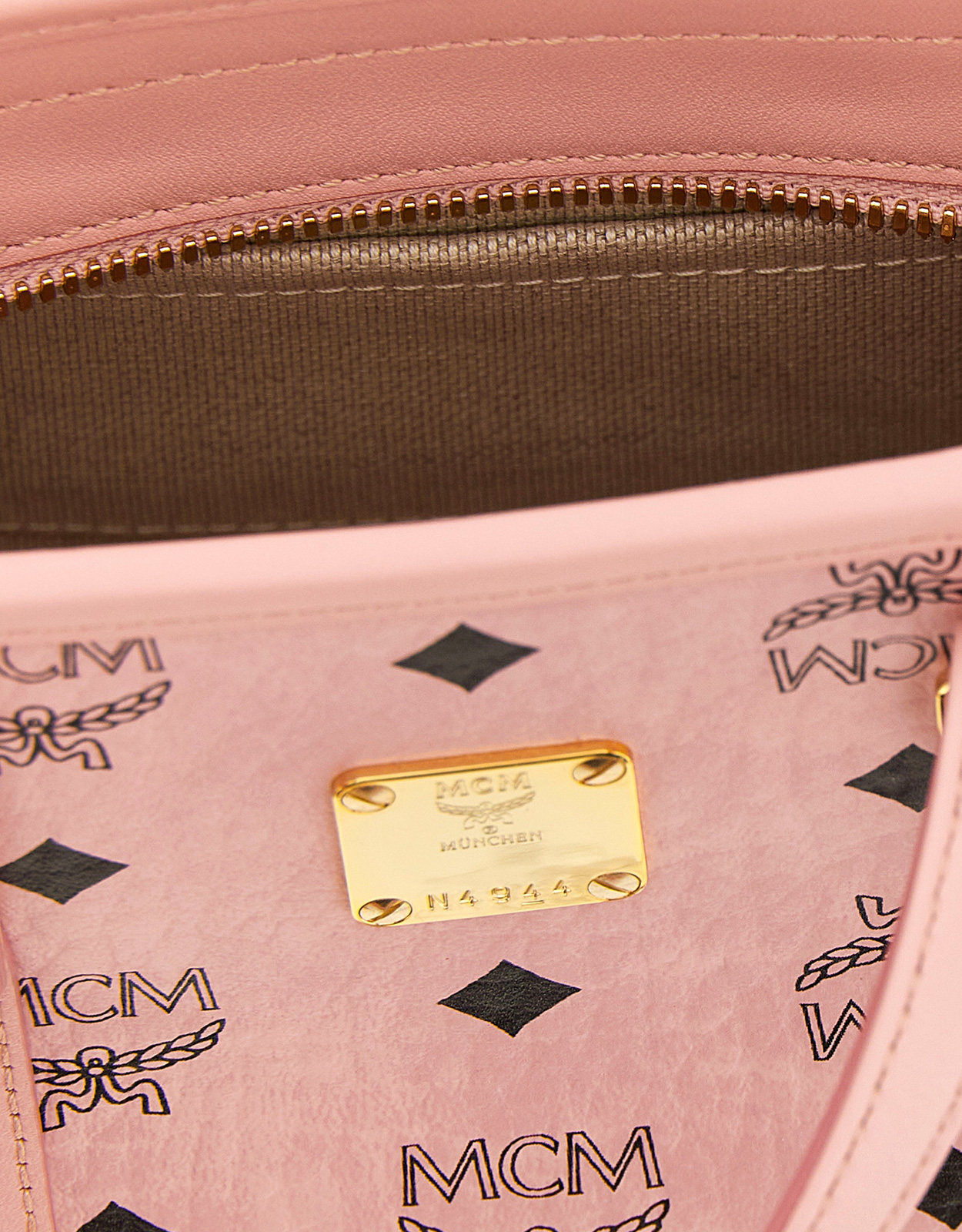 MCM Toni Visetos Monogram X-Mini Top-Zip Shopper Bag () IFCHIC.COM