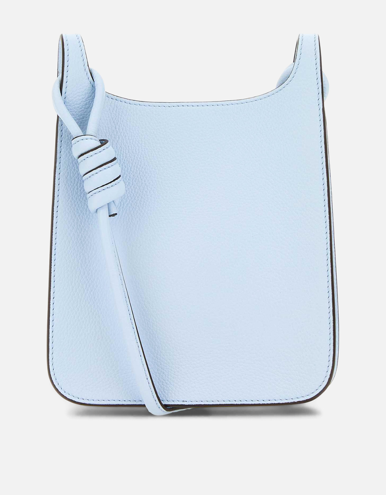 MCM パステルライトブルーレザーミニヒンメルホボクロスボディバッグ