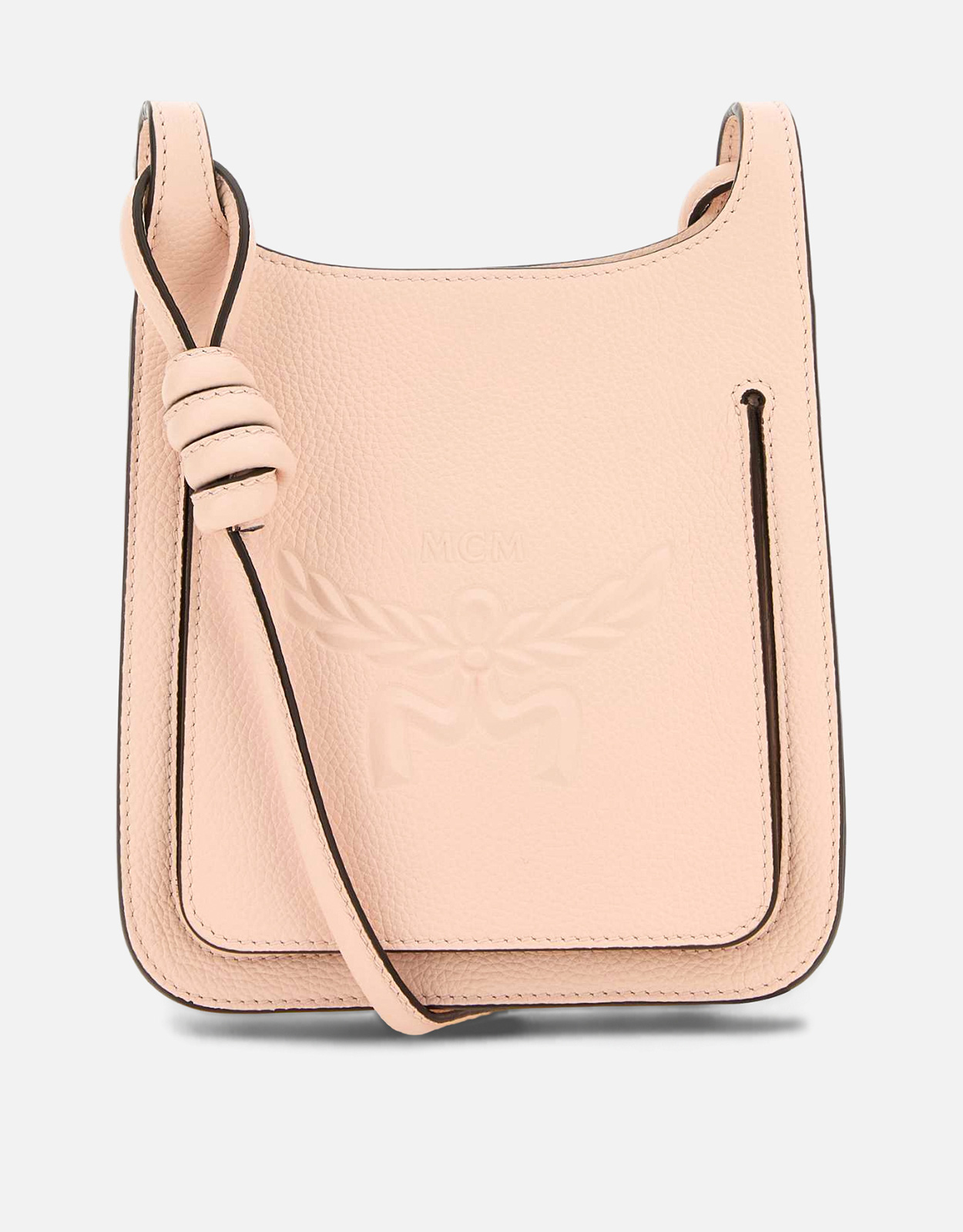 MCM パステルピンクレザーミニヒンメルホボクロスボディバッグ