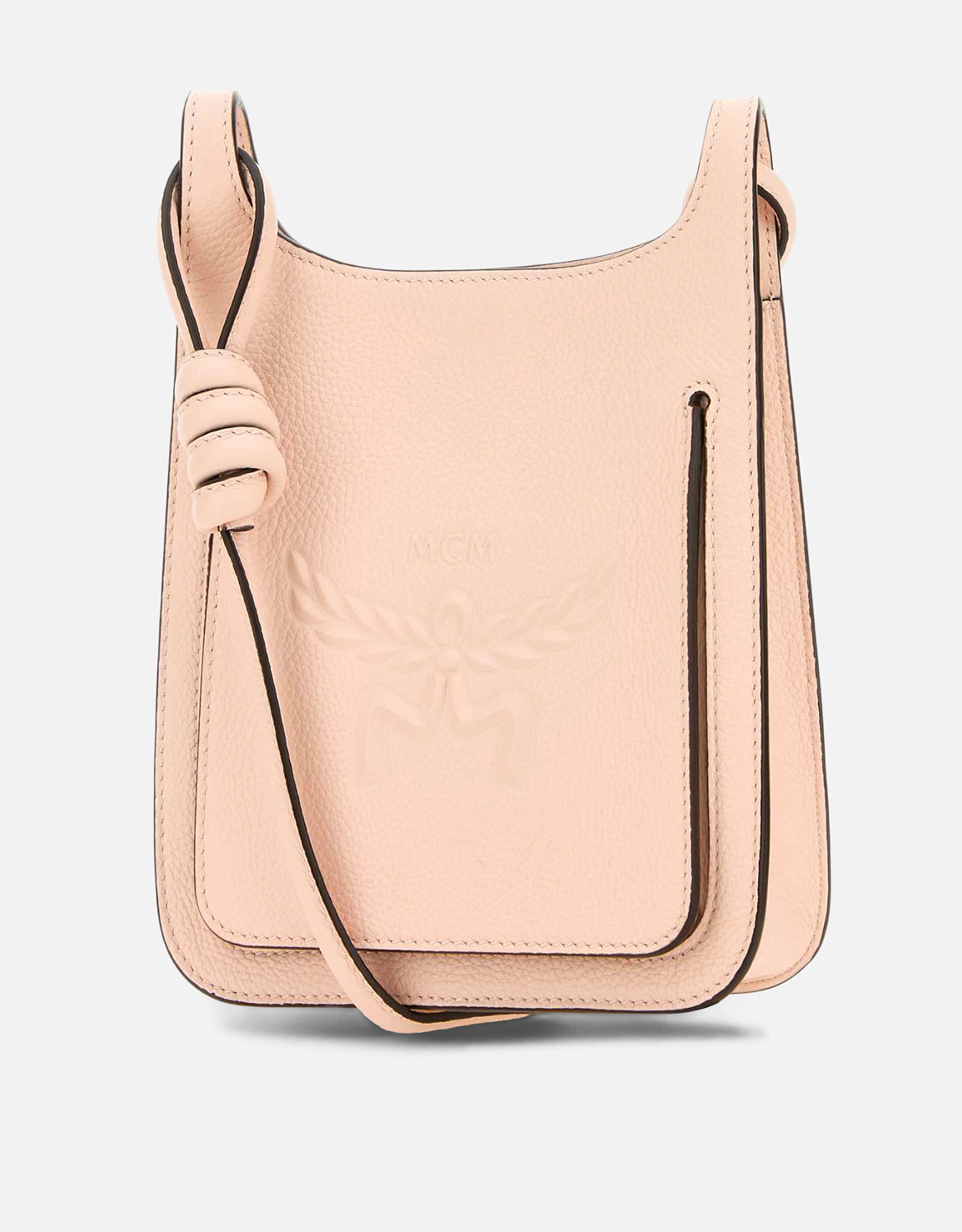 MCM パステルピンクレザーミニヒンメルホボクロスボディバッグ