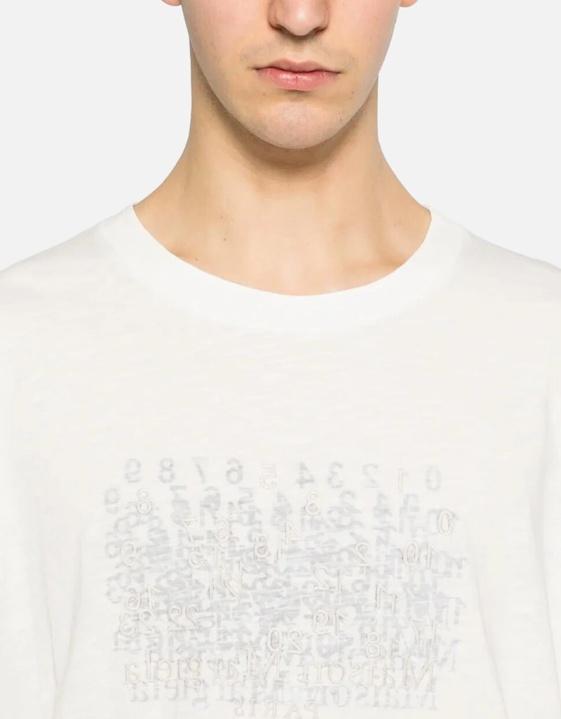 Maison Margiela メンズ コットン グラフィックプリントTシャツ