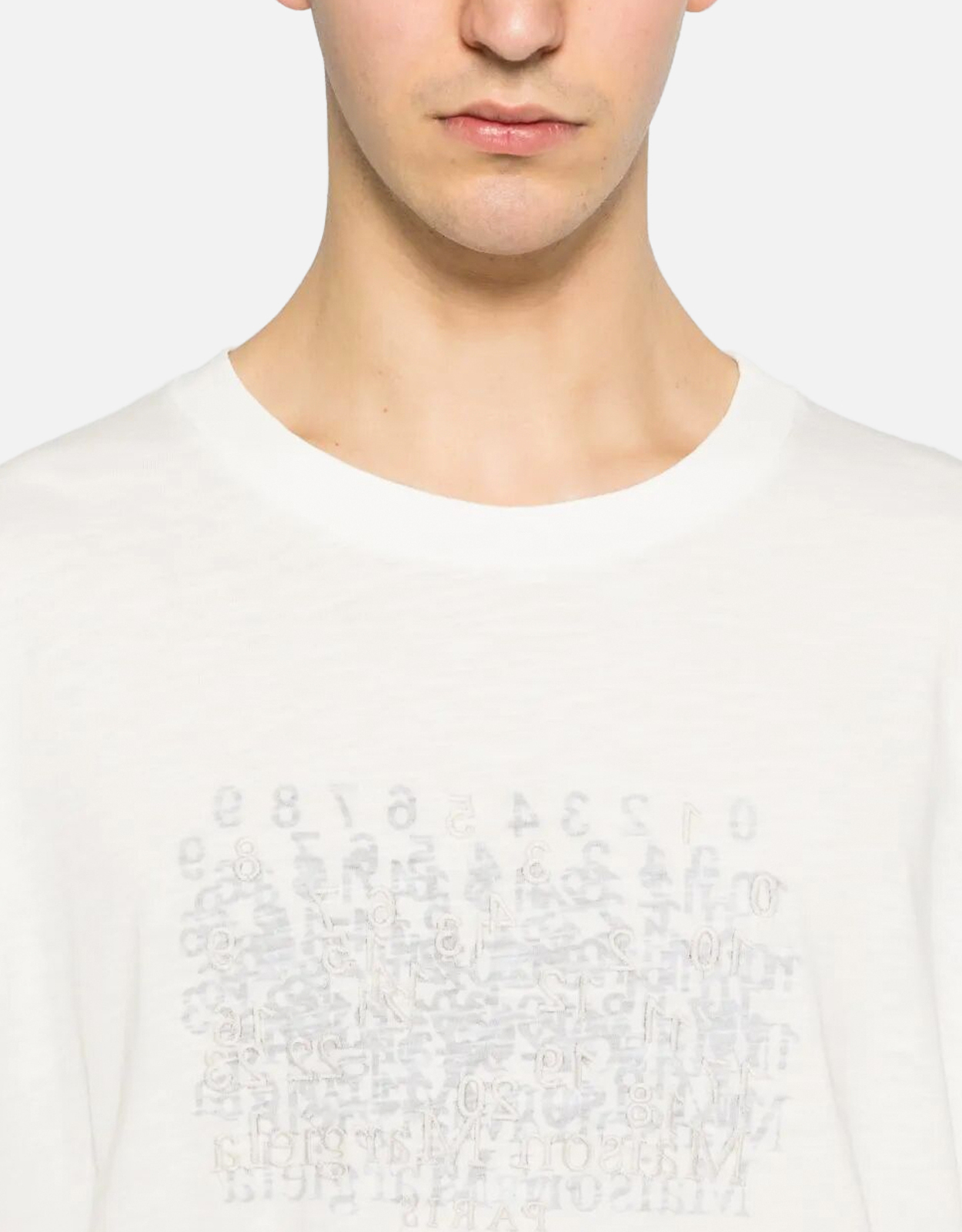 Maison Margiela メンズ コットン グラフィックプリントTシャツ