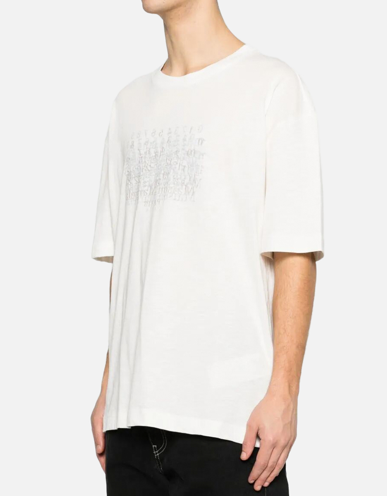 Maison Margiela メンズ コットン グラフィックプリントTシャツ