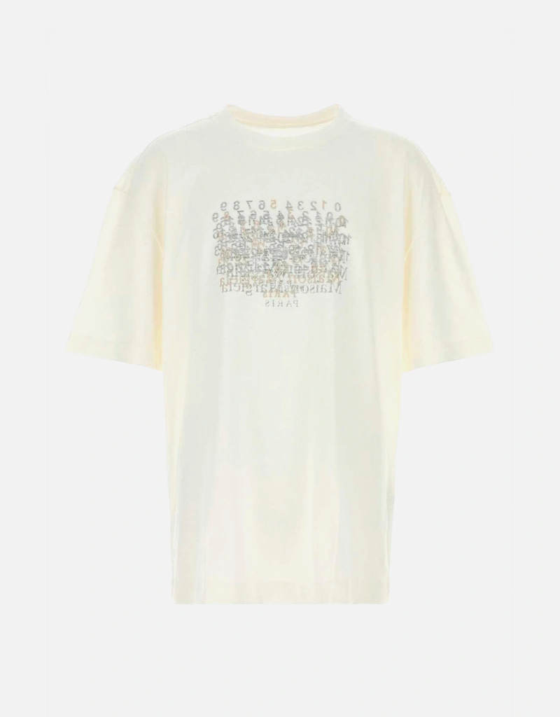 Maison Margiela メンズコットンホワイトTシャツ (すべての新品