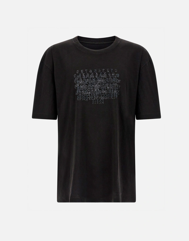 Maison Margiela メンズ コットン ナンバー柄 Tシャツ (すべての新品