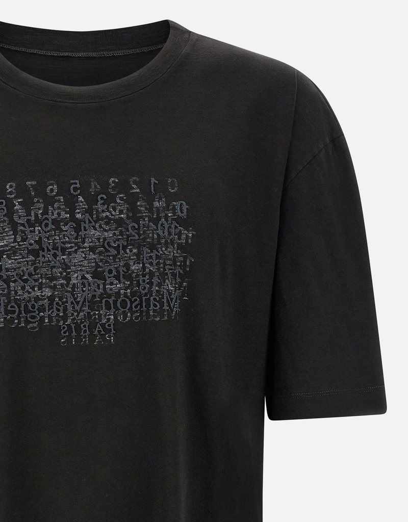 Maison Margiela メンズ コットン ナンバー柄 Tシャツ (すべての新品