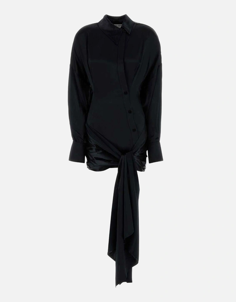 black satin shirt dress Satin-Silk Black Classic Fit Charmeuse Silk Shirt – camixa.com