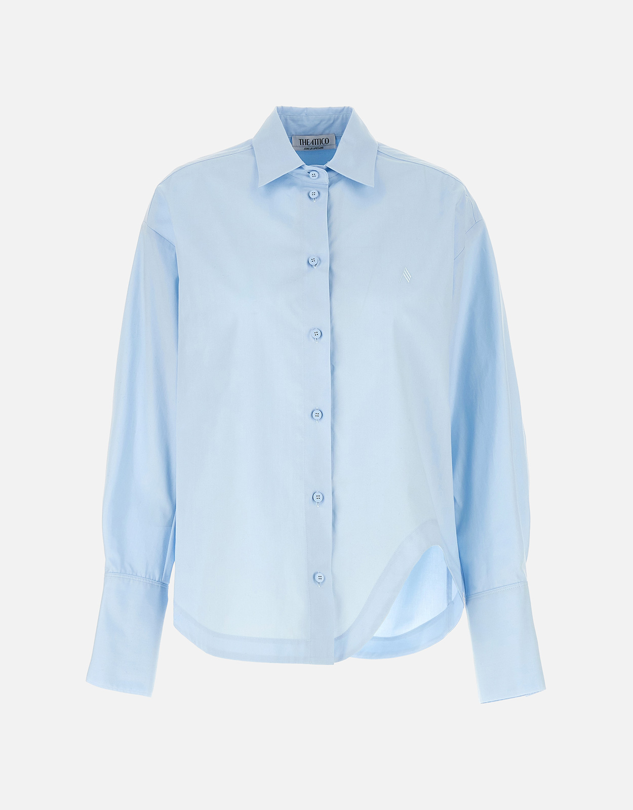 The Attico Eliza Baby Blue Cotton Shirt - IT 34