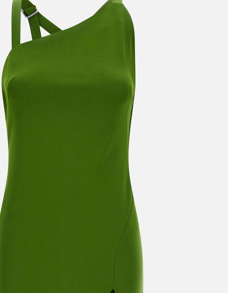 slim fit dress slacks THE ATTICO EMERALD-GEEN SATIN KNOTTED MINI DRESS – Iryna Sigunava