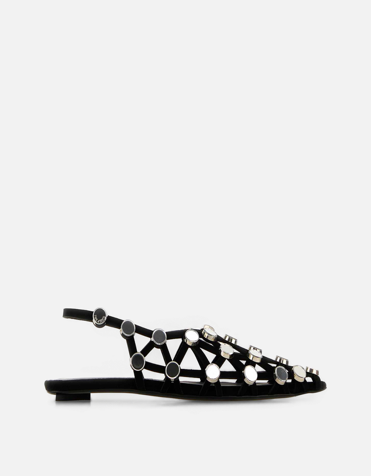 The Attico Black Suede Grid Ballerinas - IT 36　アティコ ブラック スエード グリッド バレリーナ - IT 36 The