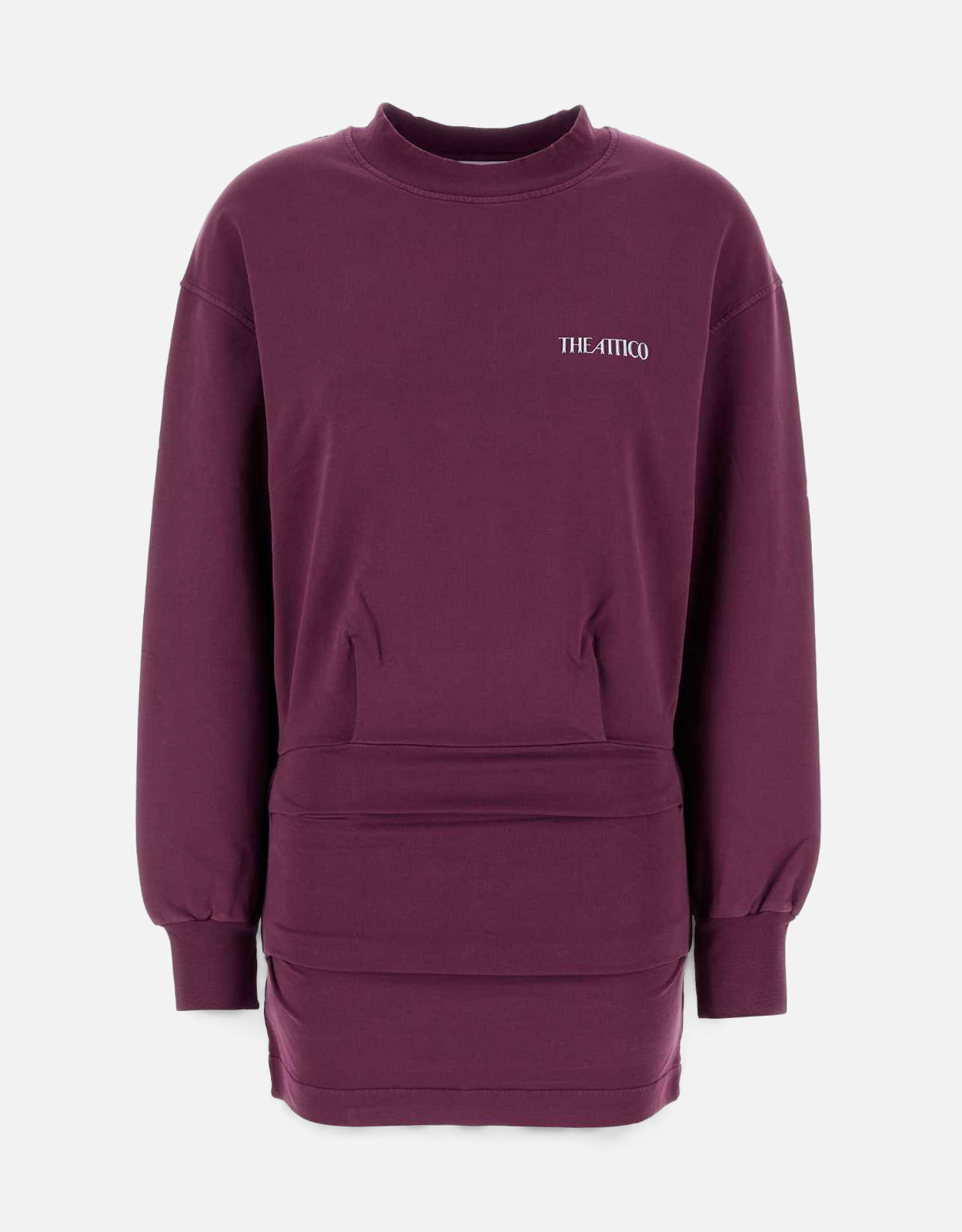 The Attico Burgundy Stretch Cotton Mini Dress - IT 38　The Attico バーガンディ ストレッチ コットン ミニ ドレス - IT 38 The