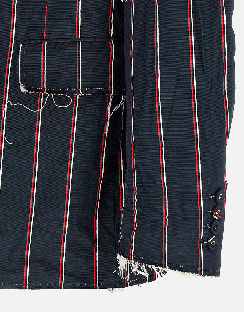 Thom Browne メンズ Mogador シルクコットン ストライプ ブレザー