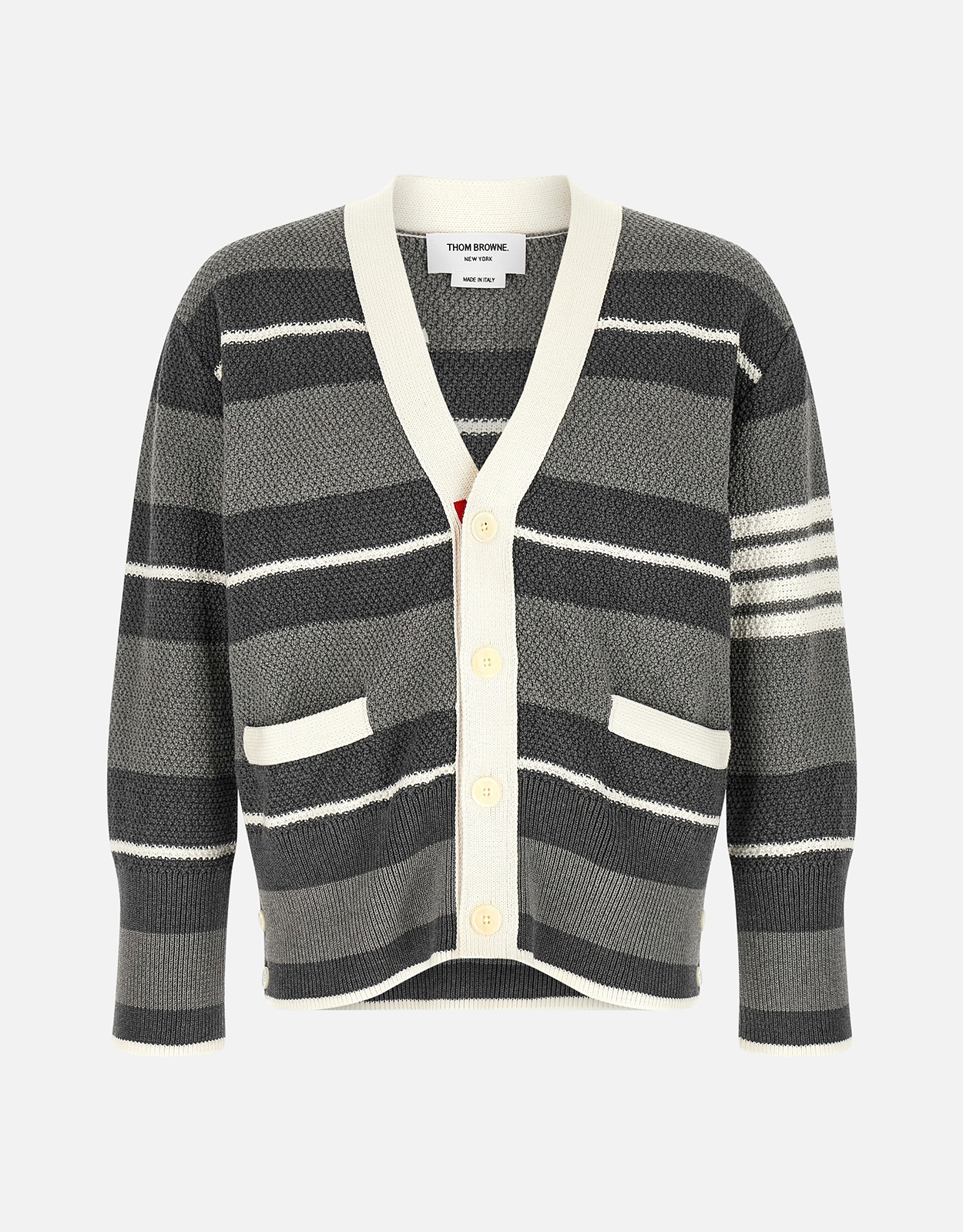Thom Browne メンズストライプコットンカーディガン (すべての新品