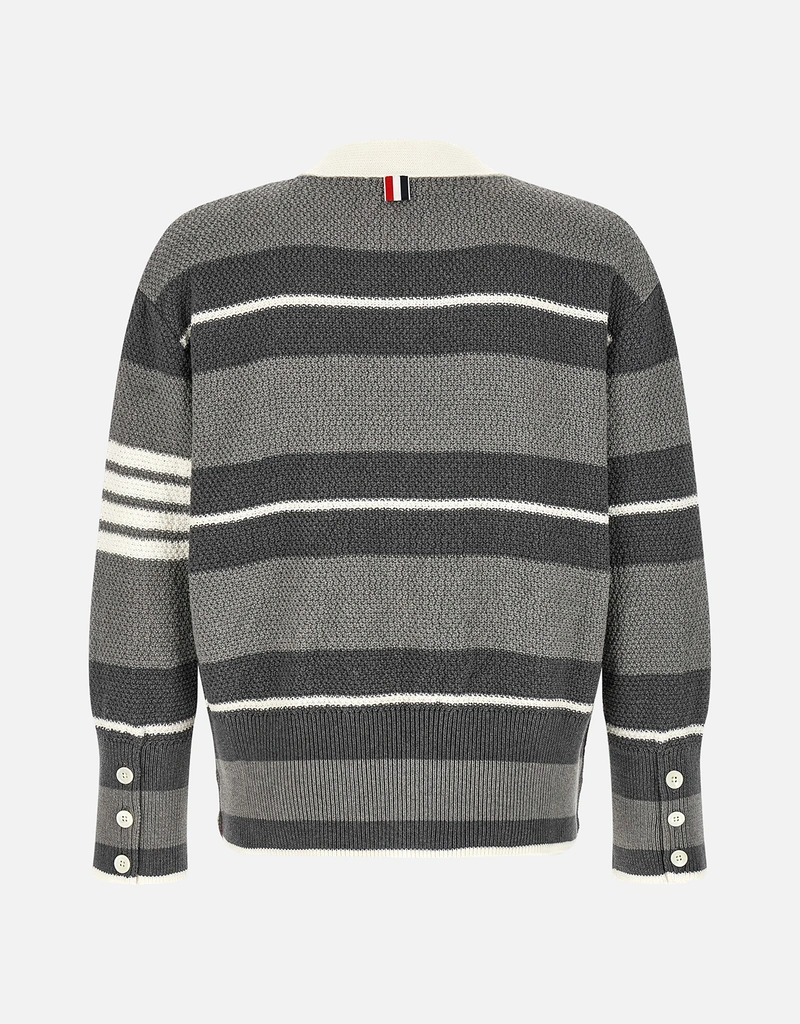 Thom Browne メンズストライプコットンカーディガン (すべての新品