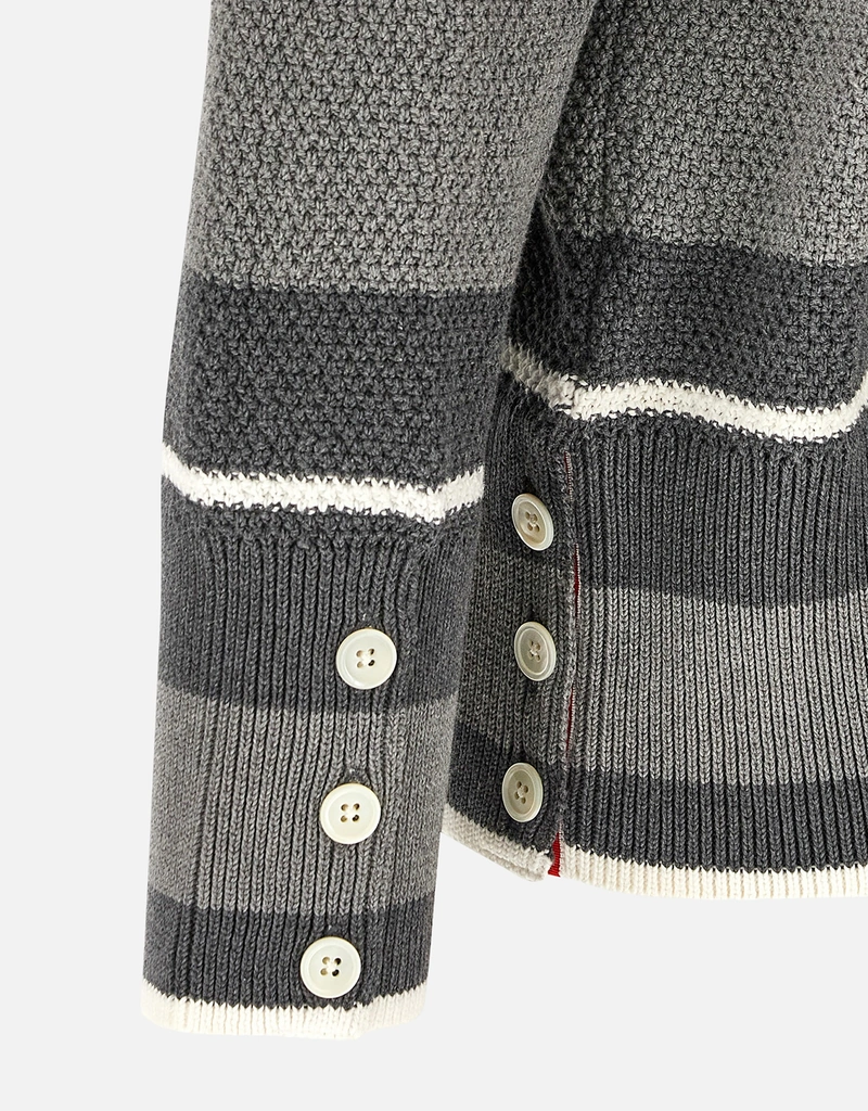 Thom Browne メンズストライプコットンカーディガン (すべての新品