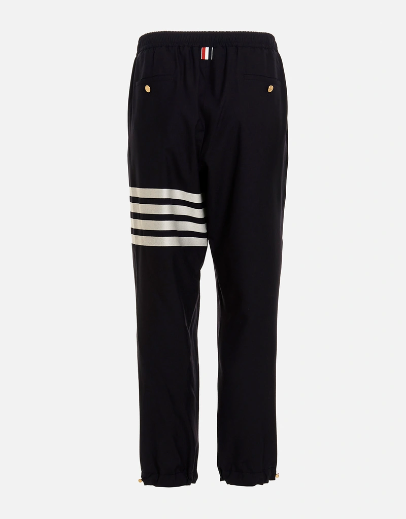 Thom Browne メンズ 4バープレーンウィーブウール トラックパンツ