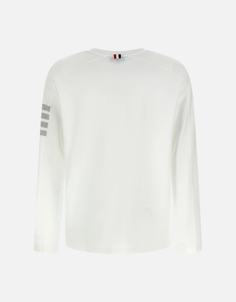 Thom Browne メンズミラノコットン4バー長袖Tシャツ (すべての新品