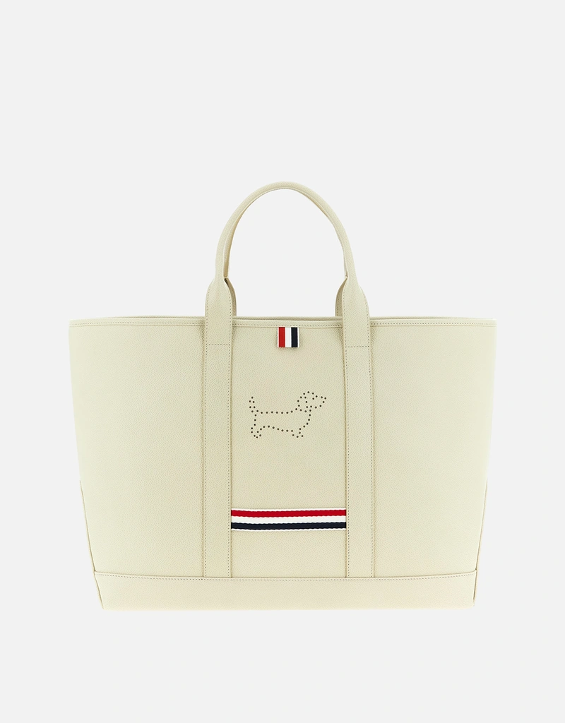 Thom Browne Tool Tote ペブルグレインカーフレザーショッピングバッグ