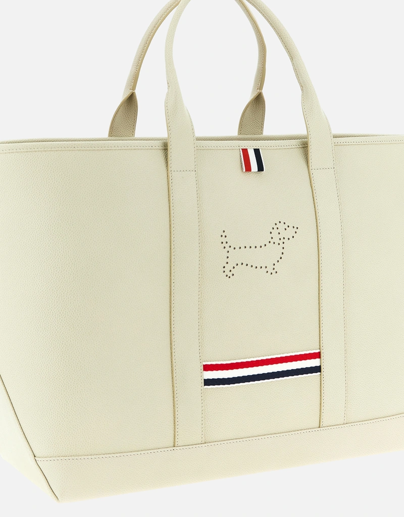 Thom Browne Tool Tote ペブルグレインカーフレザーショッピングバッグ