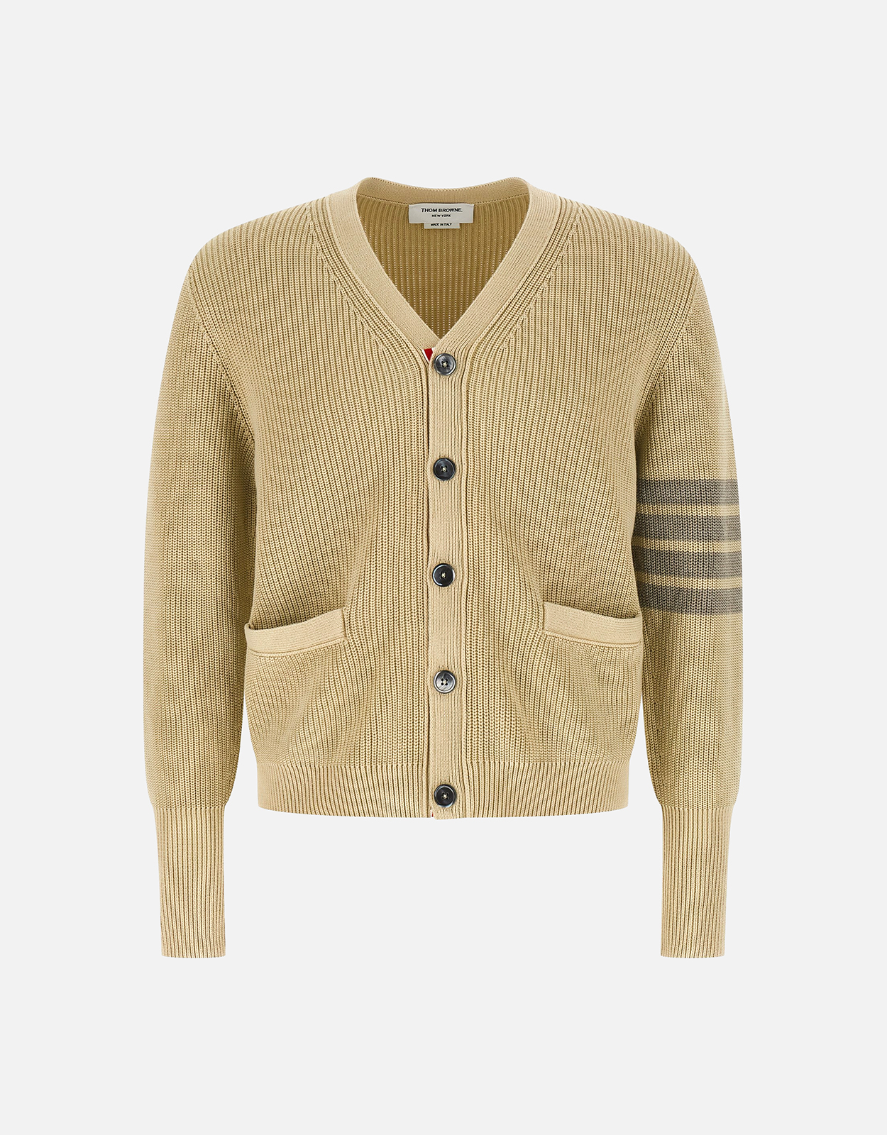 Thom Browne Men's Garment Dyed Cotton 4-Bar Cardigans - 00　Thom Browne メンズ ガーメントダイ コットン 4BAR カーディガン - 00 Thom