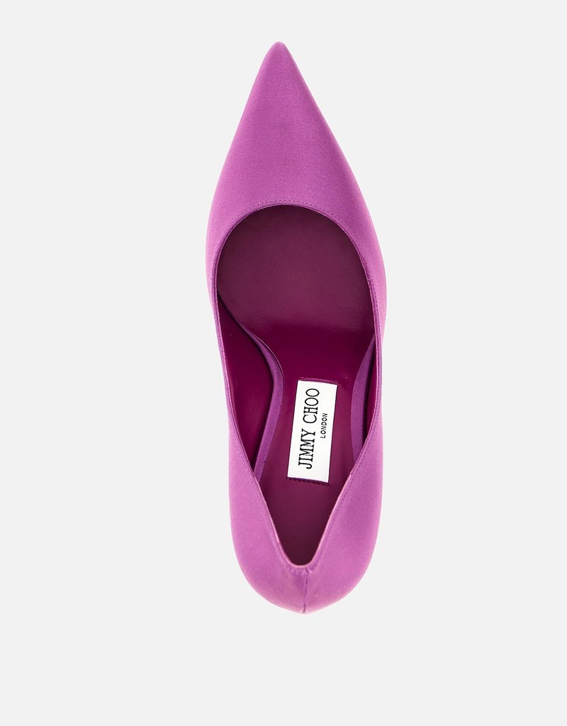 JIMMY CHOO 'Love' サテン ポインテッド スティレットヒール パンプス