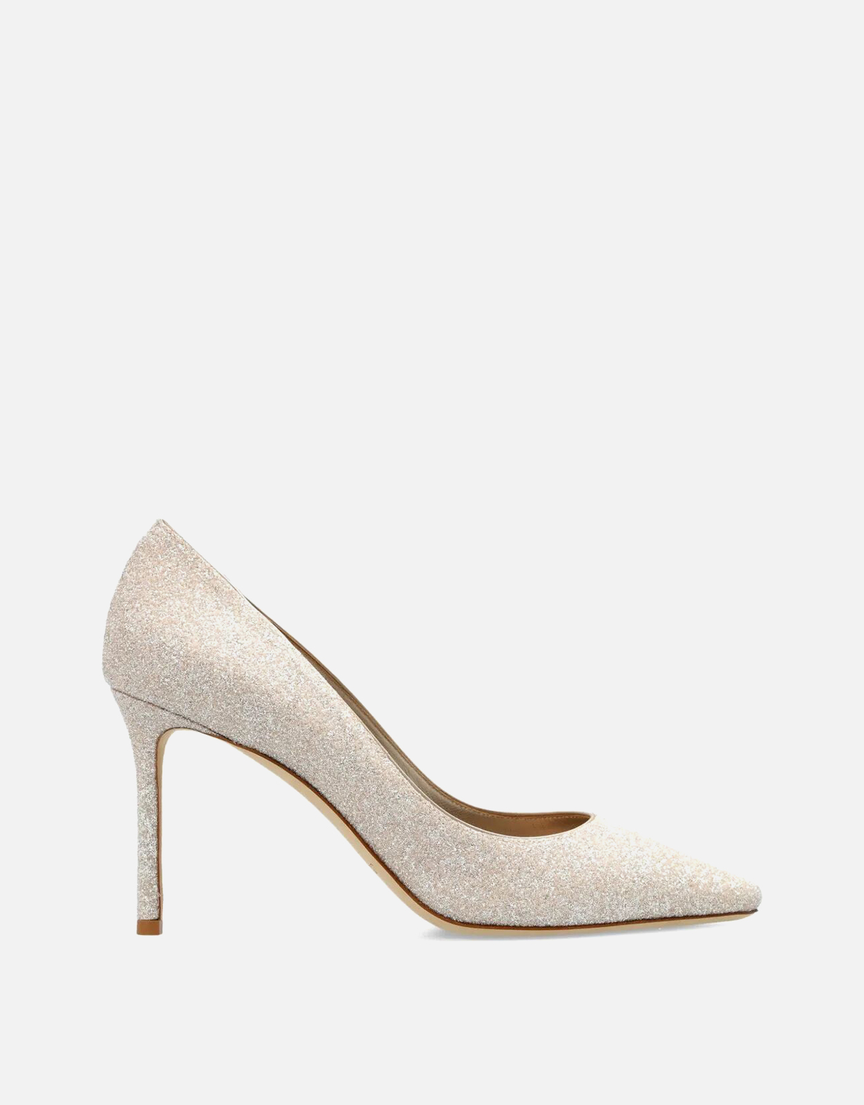 JIMMY CHOO ロミー 85 シャンパン コースグリッターファブリック