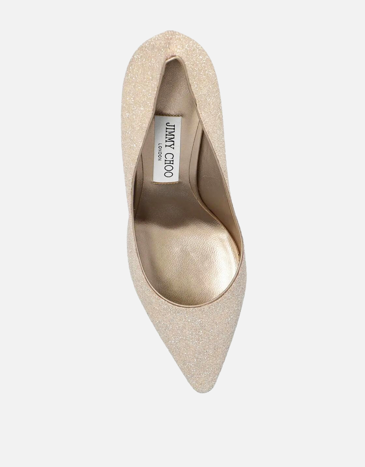 JIMMY CHOO ロミー 85 シャンパン コースグリッターファブリック