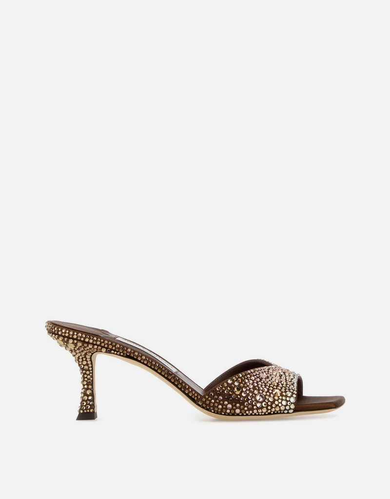 JIMMY CHOO エンベリッシュドサテンSkyeミュール () IFCHIC.COM