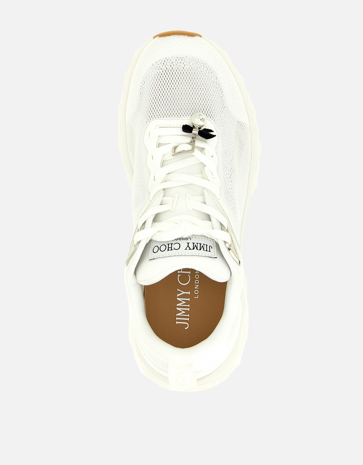 JIMMY CHOO Diamond Run ジャカードニット ナッパレザー スニーカー