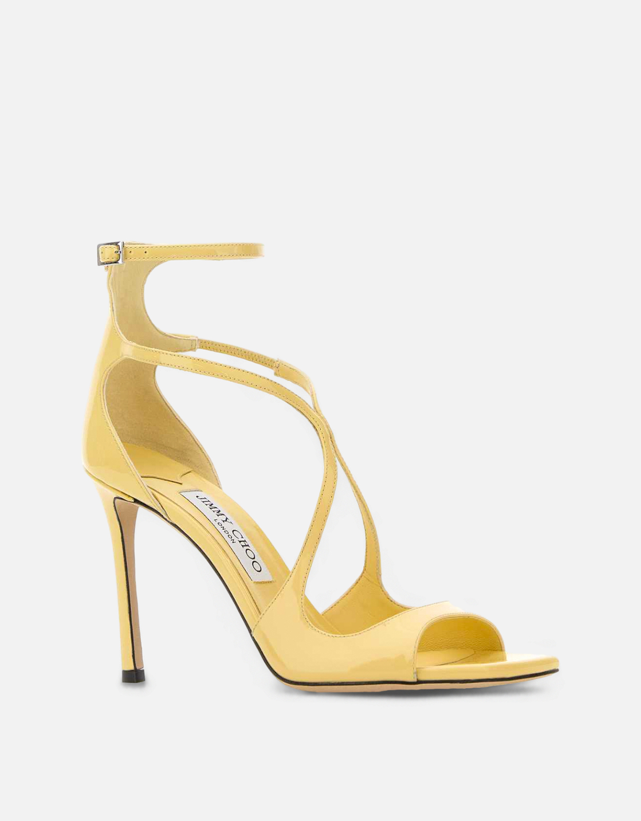 JIMMY CHOO Yellow Leather Azia 95 Sandals () IFCHIC.COM